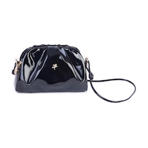 Nas Bag Kadın Çapraz Çanta - Siyah Rugan 19x17x9 Cm Çok Renkli