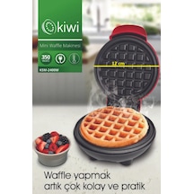 Kiwi KSM-2400W Yapışmaz Plakalı Mini Waffle Makinesi