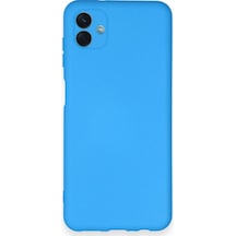 Samsung Galaxy Uyumlu   A04 Kılıf Nano İçi Kadife Silikon - Mavi