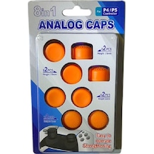 Ps4-ps5 Uyumlu 8in1 Analog Koruyucu Ve Yükseltici Pad Turuncu