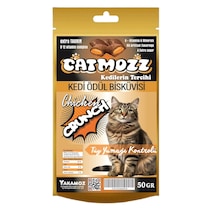 Catmozz Crunch Tüy Yumağı Kontrolü Dışı Çıtır İçi Yumuşak Tavuklu Kedi Ödülü 50 G