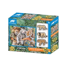 Prime 3d - Vahşi Kediler 100 Parça Puzzle Ve Figür Set 15544