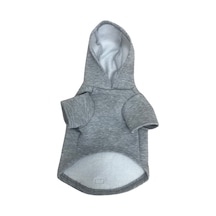 Kedi Ve Köpek Kıyafeti Kiss Me Baskılı Gri Sweatshirt Hoodie