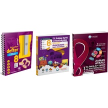 Çanta 2025 8. Sınıf İnkılap Tarihi Etkinlikli Kazanım + Zaman Ayarlı Soru + Defter Seti 3 Kitap