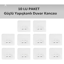 10 Adet Güçlü Kendinden Yapışkanlı Kanca Su Geçirmez Askı Turuncu Askı Seti Ch Turuncu Diğer