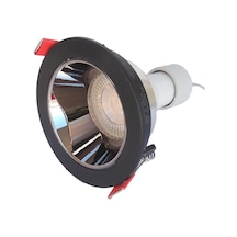 Siyah Gümüş Sıva Altı Spot Cob Led Armatür Gu10 5w Gün Işığı Işık Genel