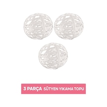 Lüx 3 Parça Sütyen Ve Çamaşır Yıkama Topu Pratik Plastik Iç Çamaşır Yıkama Topu Beyaz Tr Diğer
