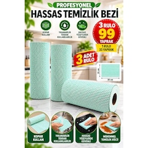 Technow Softtex 33 Yaprak Kopar Kullan Yeşilrulo Hassas Temizlik Bezi 27x30cm 3'lü Sarı
