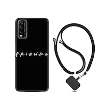 Vivo Y20S Kılıf Boyun Askılı Friends 1410 Siyah