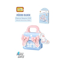 Loz Micro Block Sweet Bag Serisi Mavi Tavşan Figürlü Çanta 330 Parça Oyuncak Yapım Seti Fflz-8845