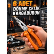 6 Adet Dövme Çelik Kargaburun Seti