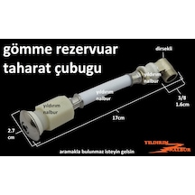 Eca Serel Modeli Gömme Rezervuar Taharat Çubuğu 17cm Dirsekli Mod
