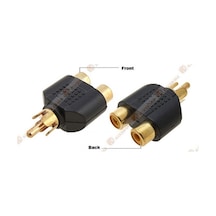 1 Rca Tos Lale Erkek To 2 Rca Dişi Çevirici Jak