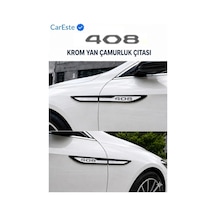 Peugeot 408 Uyumlu 4 Parça Krom Yan Çamurluk Çıtası