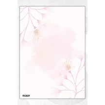 A5 Çiçek Bloknot Çizgisiz Defter - 50 Yaprak - Memopad - Notepad - Not Defteri - Not Kağıdı - 3164 Çok Renkli
