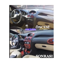 Peugeot 206 Torpido, Konsol, Trim Göğüs Kaplama Seti Kırmızı Renk