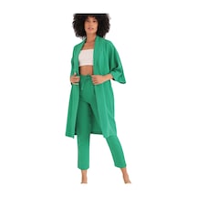 Rahat Kesim Kimono Üst-yeşil