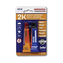 Vodabond 53.03.030 Rapid Epoxy Yapıştırıcı, 30g, Şeffaf, Plastik, Metal, Seramik, Porselen, Cam, Ahşap