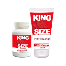 King Size Erkeklere Özel 1200mg 30 Lu Kaps + 1200mg 50 Ml Krem
