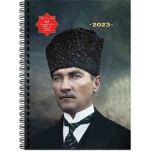 17 24 Atatürk Günlük Spiralli Ajanda - Başkomutan Çok Renkli