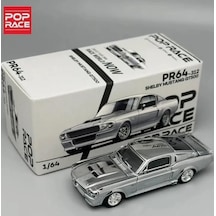 Pop Race Shelby Mustang Gt500 Chrome Silver 312 2026 1/64 Krom