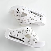 Gümüş Örgü Çapraz Desenli Açık Airmax Ortopedik Terlik 001