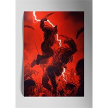 Metal Baskı Marvel Duvar Tablosu - Predator Ve Wolverine