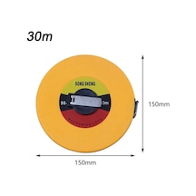 Boyut-30m-el 10 15 20 30 50m Mezura Dairesel Cam Elyaf Deri Bant Marangoz Metrik Ölçüm Metre Mezura Aracı