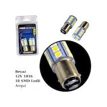 Oto Ampul 12v 1016 18 Smd Led Stop Sinyal Ampulü 2li Set Beyaz Br0403030 1 Adet