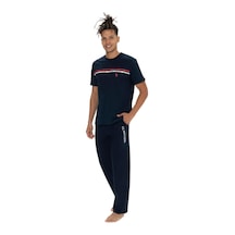 U.s. Polo Assn. Erkek Lacivert Bisiklet Yaka Kısa Kollu Pijama Takım Lacıvert