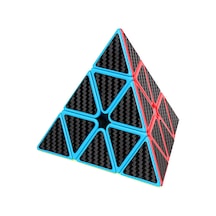 3x3 Piramit Hız Küp Karbon Fiber Etiket Bulmaca Küp 3x3x3 Hız Küp Üçgen Sihirli Küp Bulmaca Oyu Standart