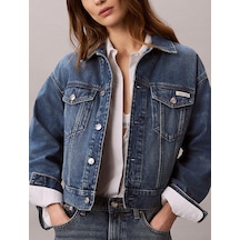 Calvin Klein 90s Trucker Basset B, Scb Mavi Kadın Kot Ceket