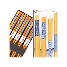 Omeniv Beş Çift (10) Chopstick Set Bambu Yemek Sushi Noodle
