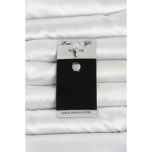 316l Cerrahi Çelik Zirkon Taşlı Kalp Model Göbek Piercing Çok Renkli 91698970