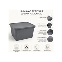 Kapaklı Plastik Depolama Kutusu, 20 Litre Kapasite İle Çok Amaçlı 0