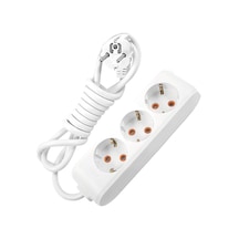 Viko Beyaz Multi-let 3 Lü  2,5 Mm Ttr 10 Metre Seyyar Uzatma Kablosu