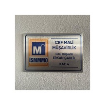 Aluminyum Bina İçi/dışı Firma Kat Yönlendirme Tabelası Kalın Arkası Yapışkanlı 20x30 Cm