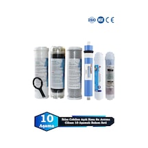 Sumarkt İhlas Cebilon Açık Kasa Su Arıtma Cihazı Uyumlu 10 Aşama 80 Gpd Membran Multimineralli Bakım Seti
