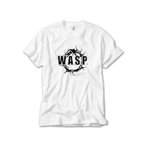 WASP Logo Text Beyaz Tişört Beyaz