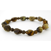 Kehribar Bileklik Özel Tasarım Ambergold Blk23-40 Çok Renkli