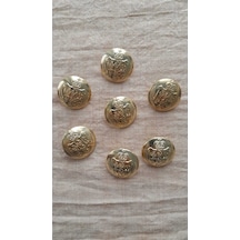 Gold Metal Düğme 20 Mm 7 Adet