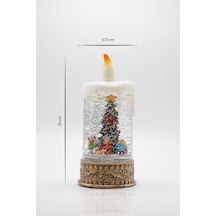 Waldern Premium Collection Dekoratif Işıklı Yılbaşı Süs Mum 24 Cm