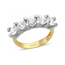 14 Ayar Altın 5 Taş Yüzük Swarovski Taşlı 285791078
