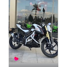 Srk125s Uyumlu Ön Koruma Demiri Beyaz Motor Ön Koruma Barı