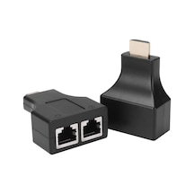 Hdmı Extender Rj45 Cat5E-Cat6 Ağ Kablosu Üzerinden 30Metre Uzatma