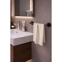 Trend Store Haus Siyah Paslanmaz Yapışkanlı Banyo Köşeliği Düzenleyici Şampuanlık Rafı Çok Renkli
