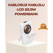 Hubrendy Tekno Manyetik Kablosuz Powerbank 22.5w Hızlı Şarj Lcd Ekranlı Diğer