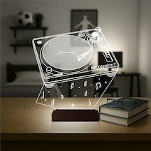 Luvivia Dj Mixer Müzik Kişiye Özel 3d Lamba - Masa Gece Lambası Şeffaf