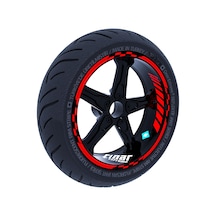 Bayrak Kırmızı Moto GP İç Dış Jant Şeridi Takım Sticker Çınar Extreme