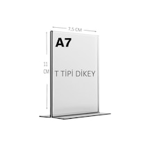 Heroglas A7 T Tipi Dikey Masa Üstü Şeffaf Pleksi / Föylük-fiyatlık-menü-broşürlük